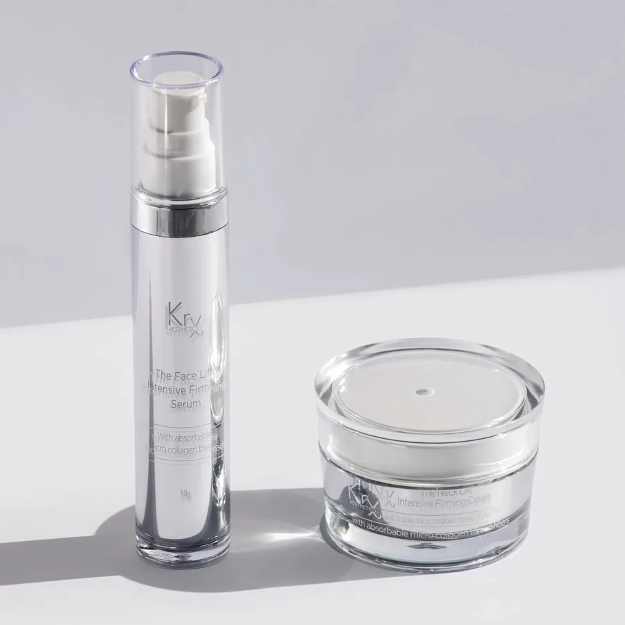 Gamme KRX anti-âge : sérum The Face Lift et crème The Neck Lift